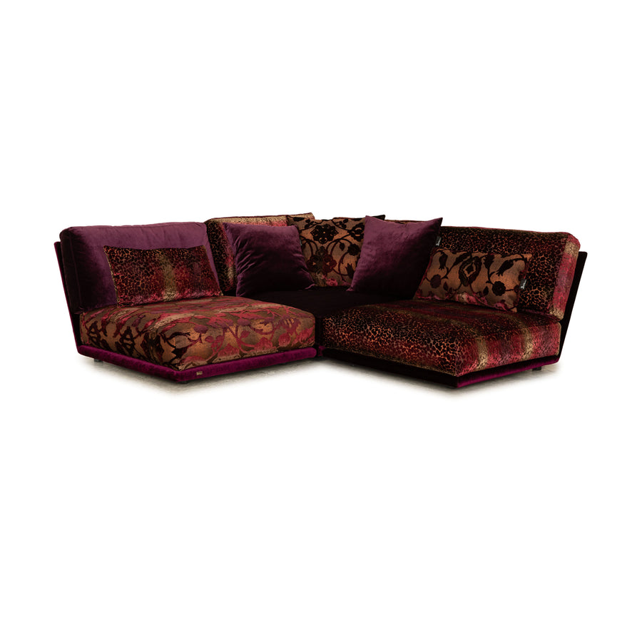 Canapé d'angle Bretz Napali en tissu violet mûre