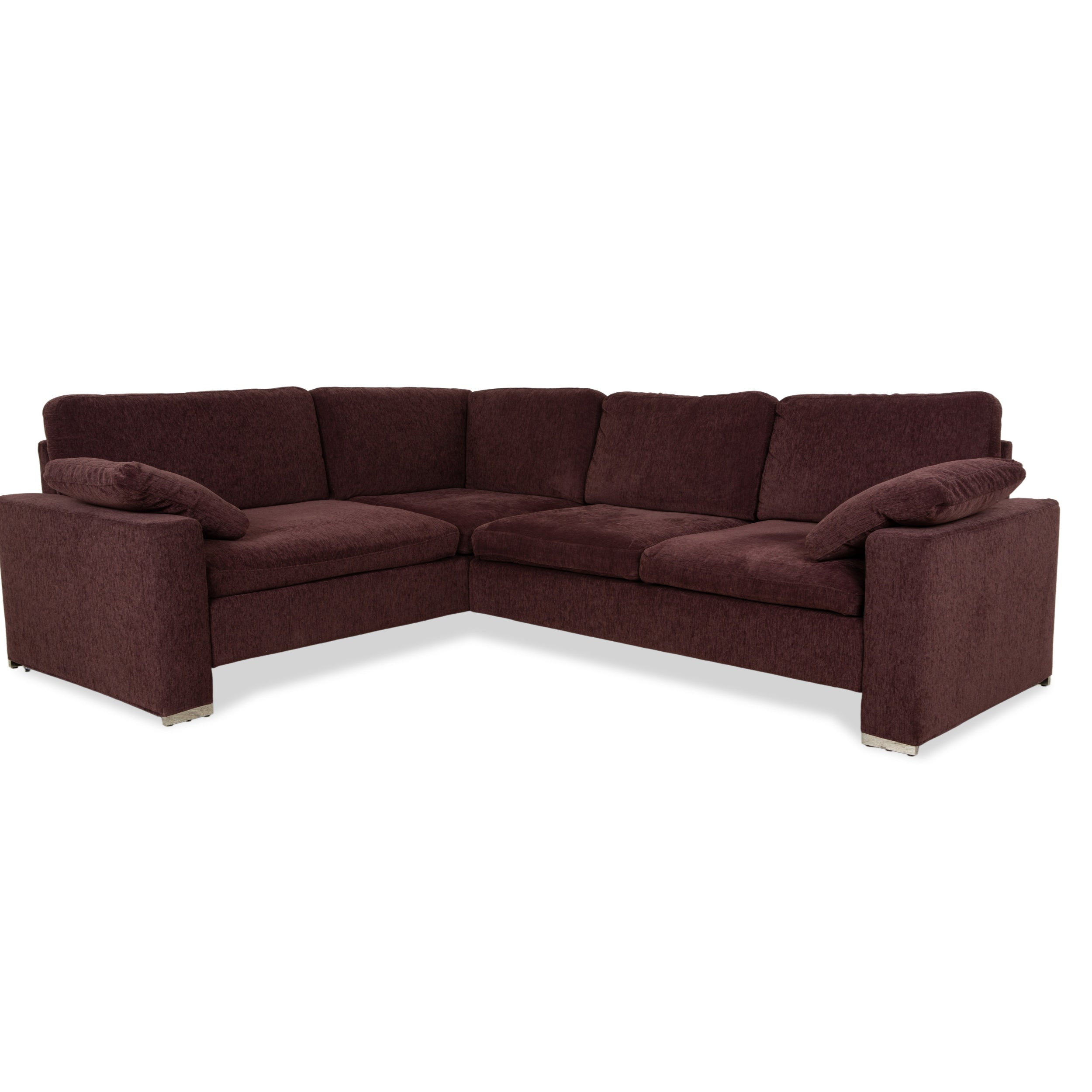Brühl Alba Stoff Ecksofa Dunkelrot Burgund Sofa Couch