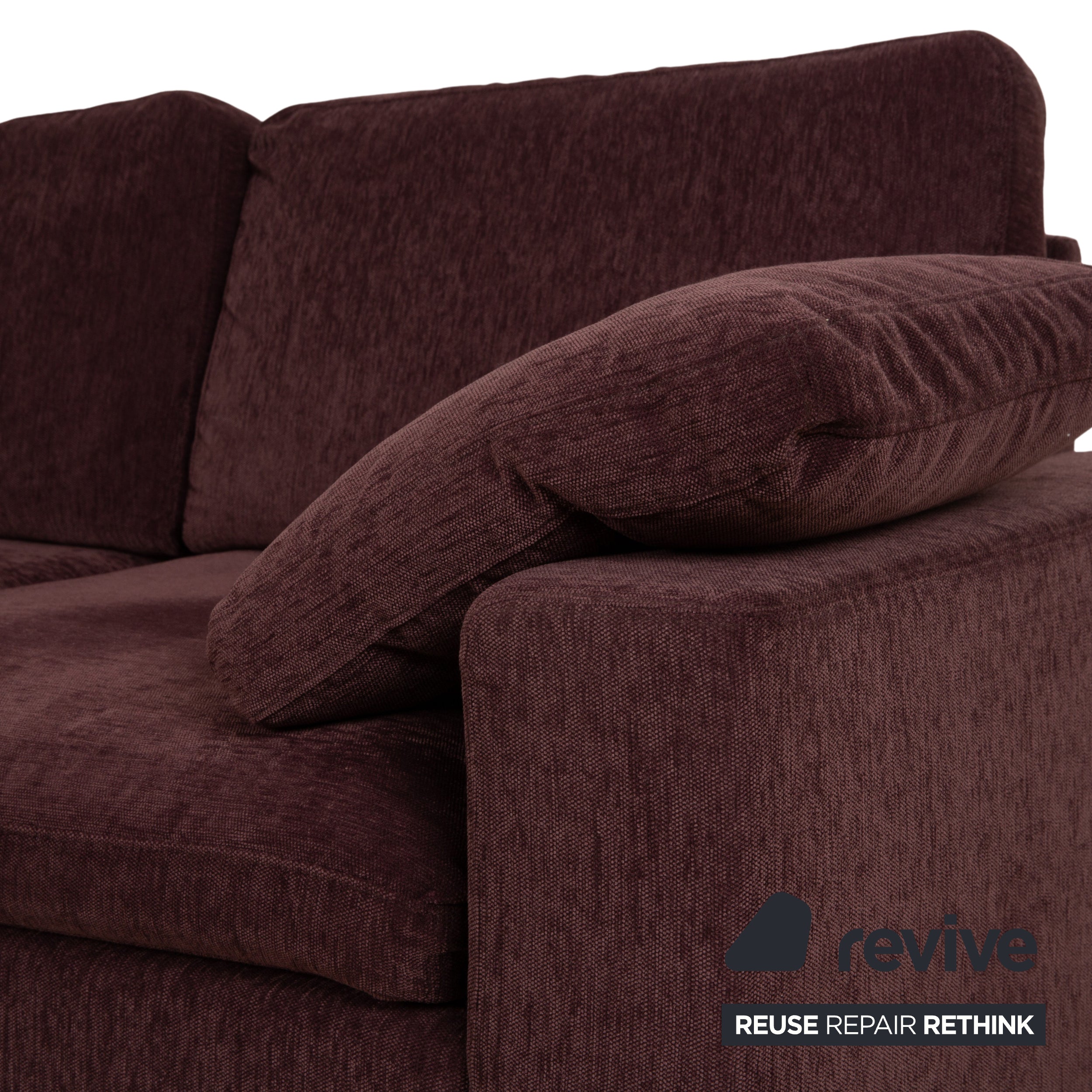 Brühl Alba Stoff Ecksofa Dunkelrot Burgund Sofa Couch