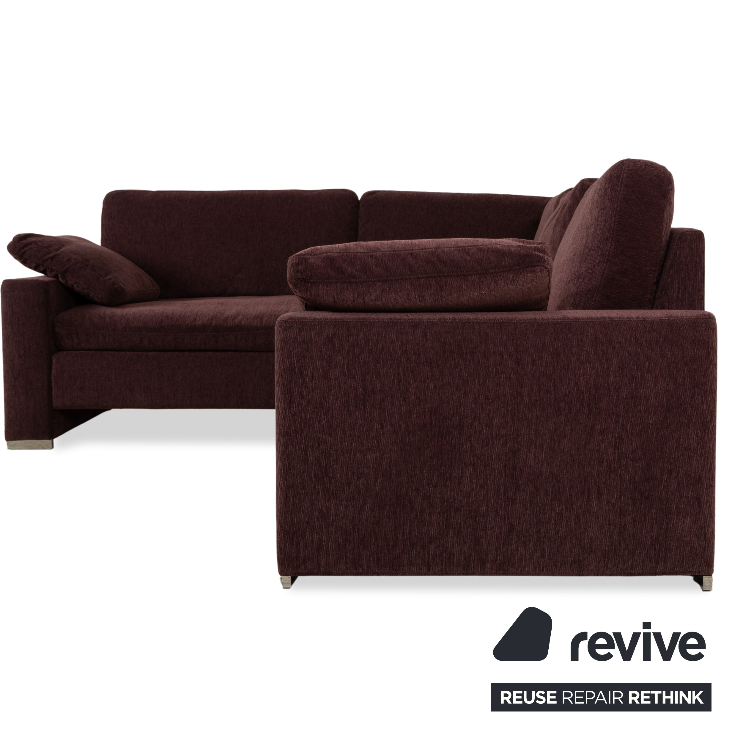 Brühl Alba Stoff Ecksofa Dunkelrot Burgund Sofa Couch