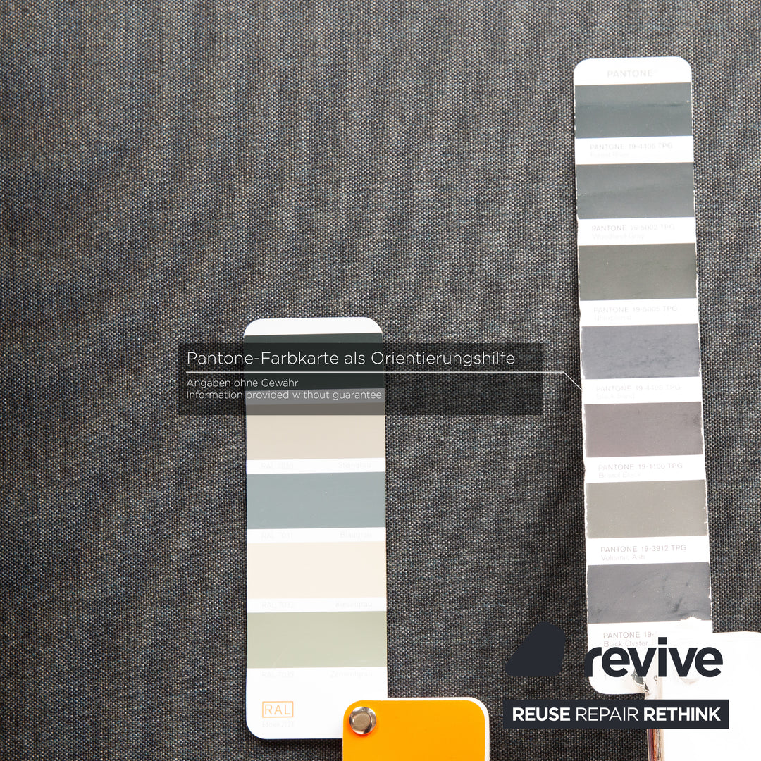 Brühl Alba Fauteuil en Tissu Gris Pieds Chromés