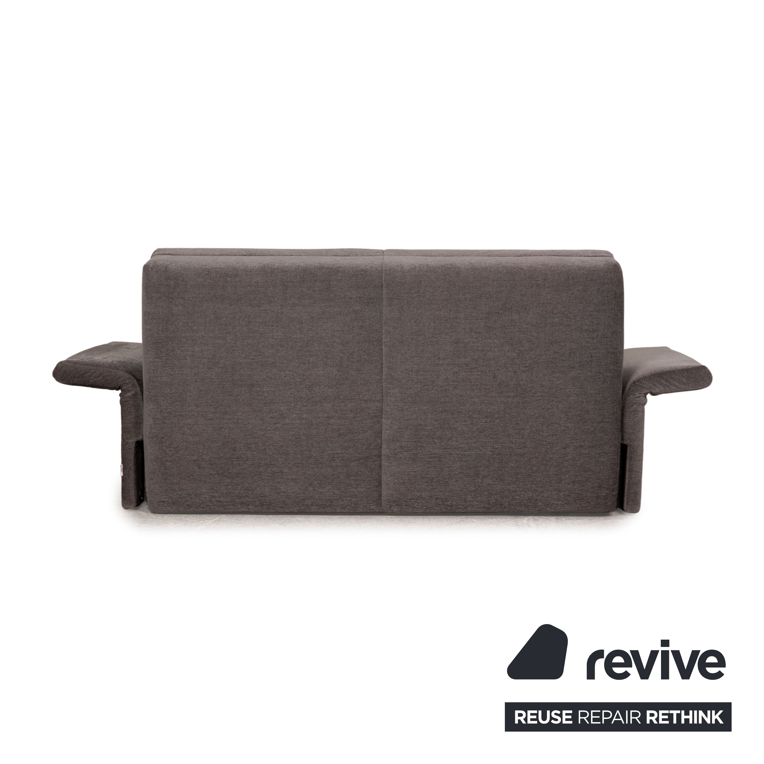 Brühl Cara Stoff Sofa Grau Zweisitzer Couch Funktion Schlaffunktion
