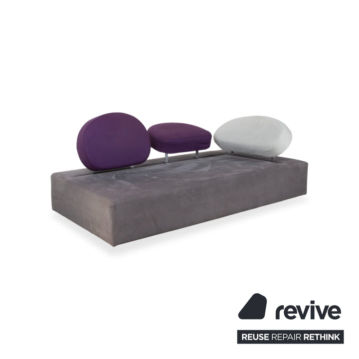 Brühl Mosspink Zweisitzer Stoff Leder Grau Anthrazit Violett bunt Sofa Couch manuelle Funktion