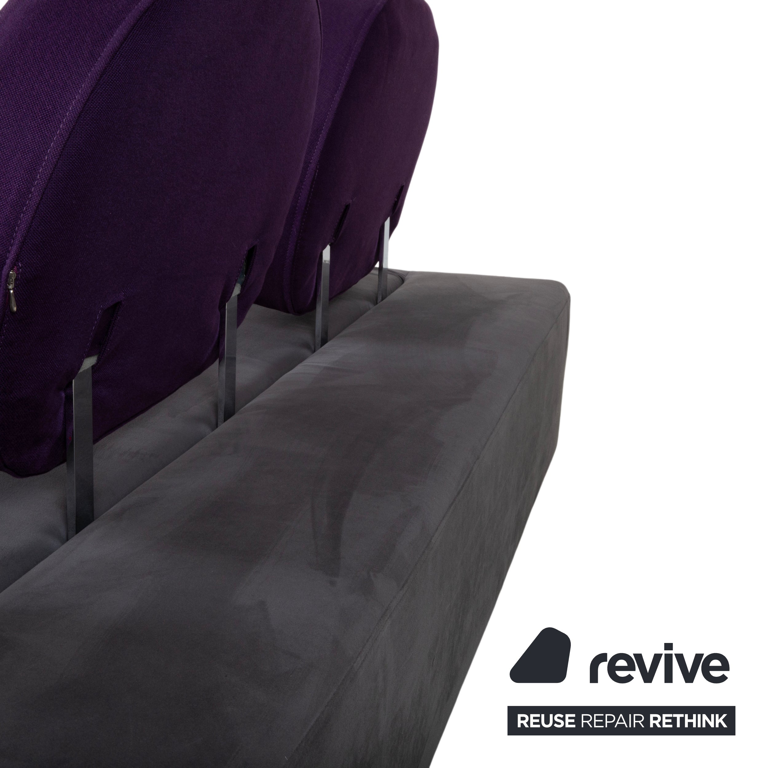 Brühl Mosspink Zweisitzer Stoff Leder Grau Anthrazit Violett bunt Sofa Couch manuelle Funktion