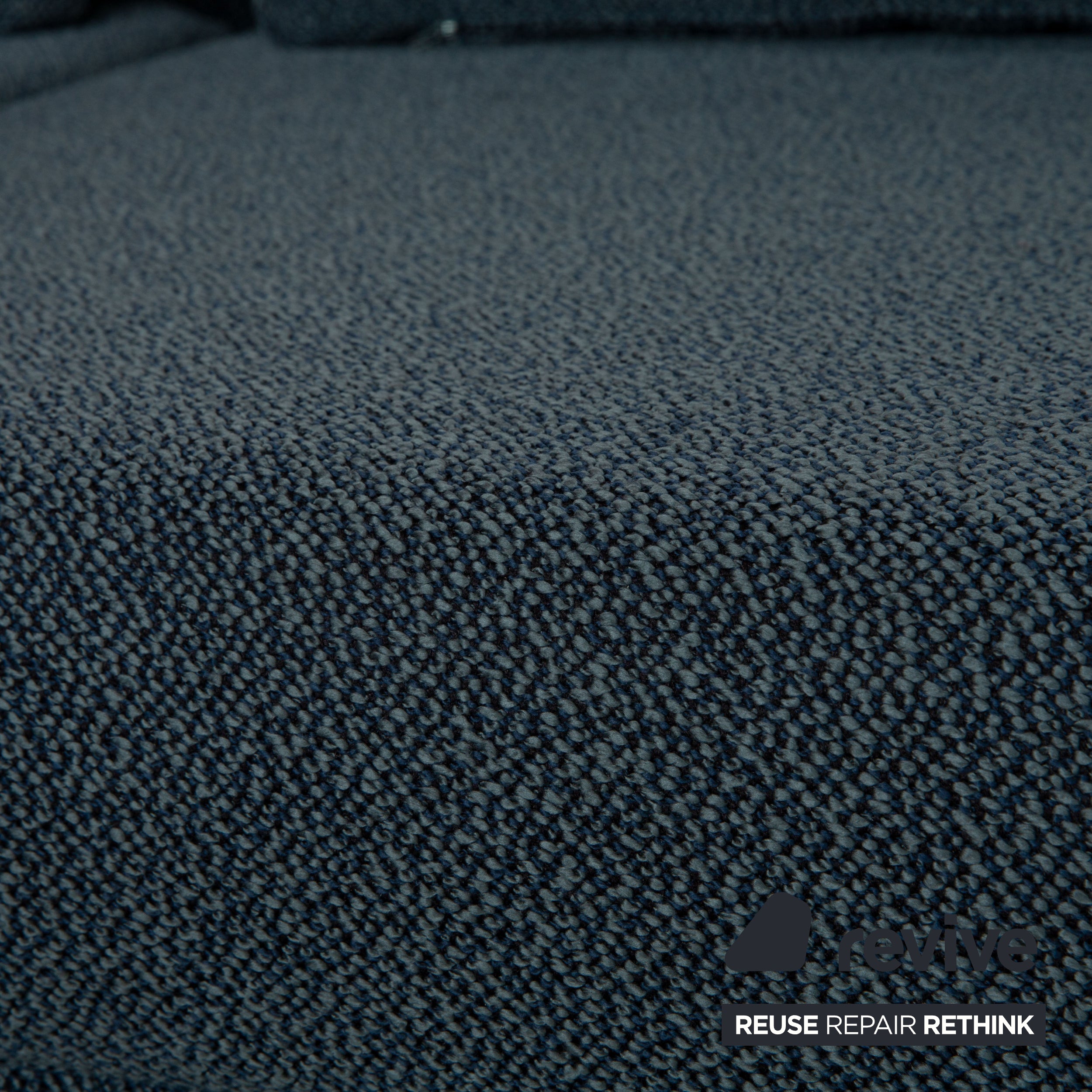 Brühl Moule Stoff Ecksofa Blau Couch manuelle Funktion Recamiere links Neubezug