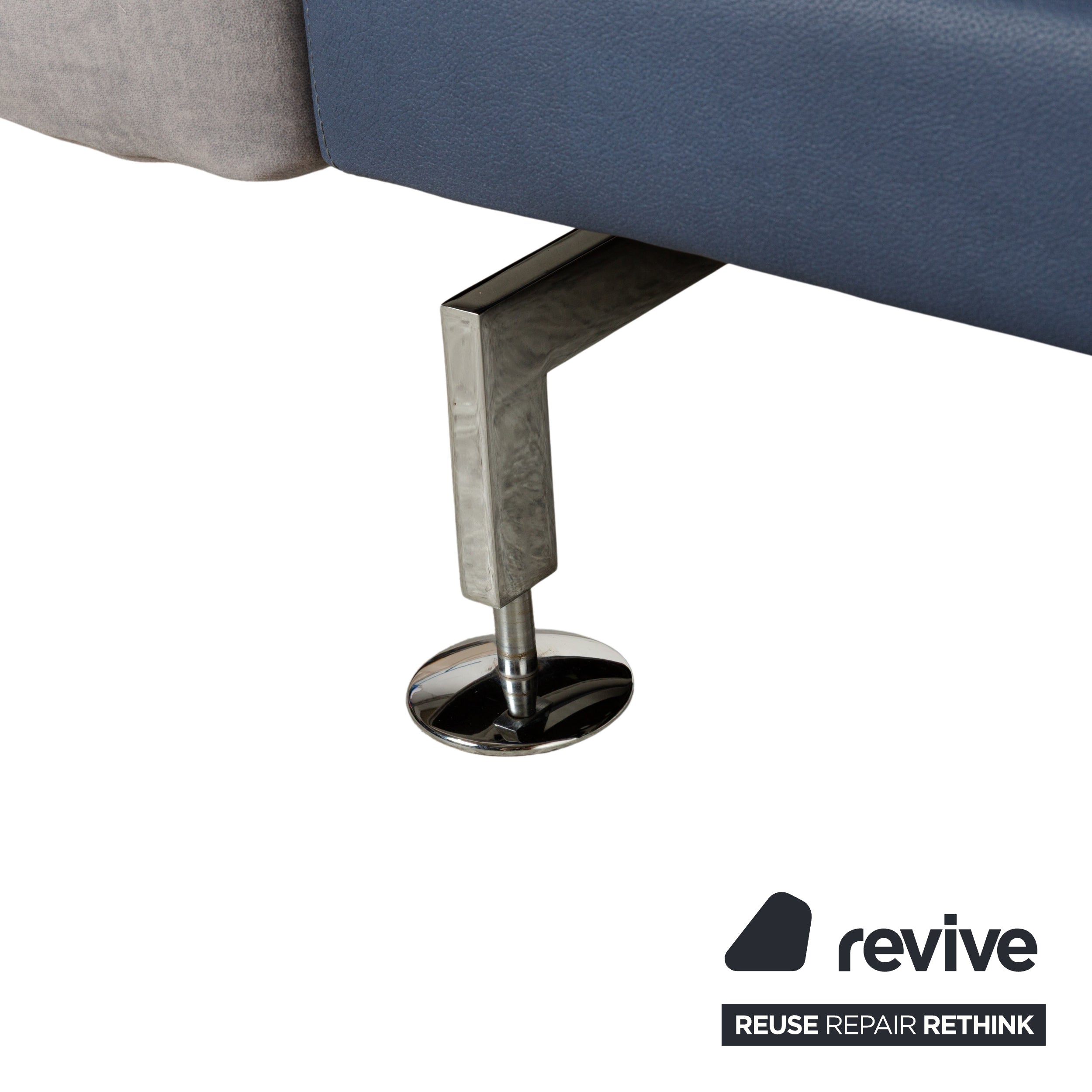 Brühl Moule Stoff Ecksofa Sofa Couch Grau Recamiere Rechts manuelle Funktion Liegefunktion Neubezug
