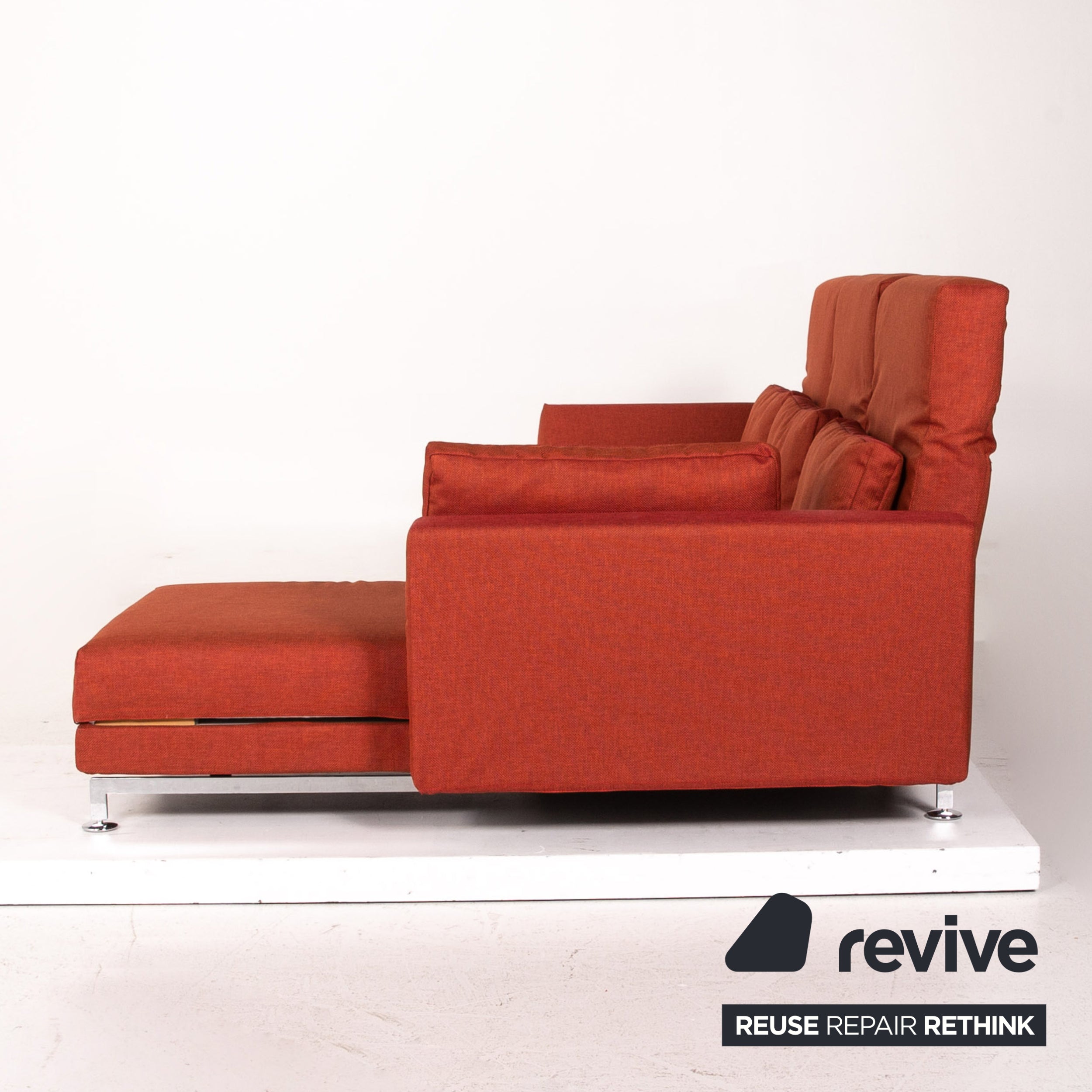 Brühl Moule Stoff Ecksofa Terrakotta Rot Relaxfunktion Funktion Couch #14590