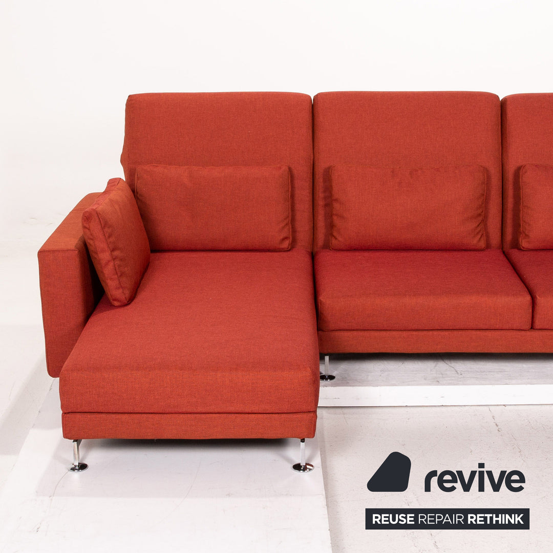 Brühl Moule Stoff Ecksofa Terrakotta Rot Relaxfunktion Funktion Couch