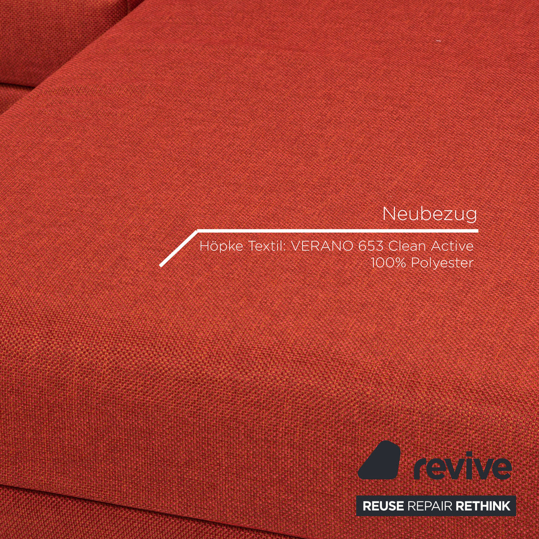 Brühl Moule Stoff Ecksofa Terrakotta Rot Relaxfunktion Funktion Couch