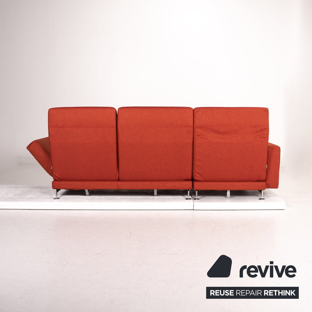 Brühl Moule Stoff Ecksofa Terrakotta Rot Relaxfunktion Funktion Couch