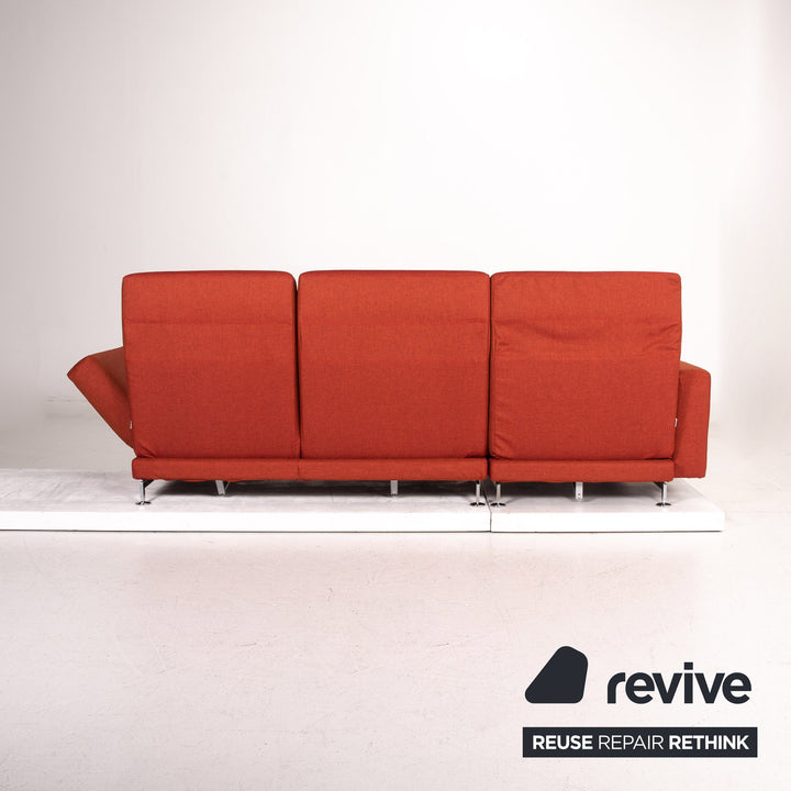 Brühl Moule Stoff Ecksofa Terrakotta Rot Relaxfunktion Funktion Couch