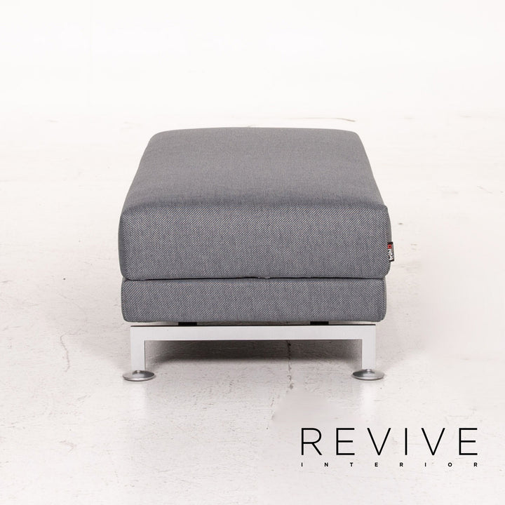 Brühl Moule Stoff Hocker Graublau Ottoman #14562