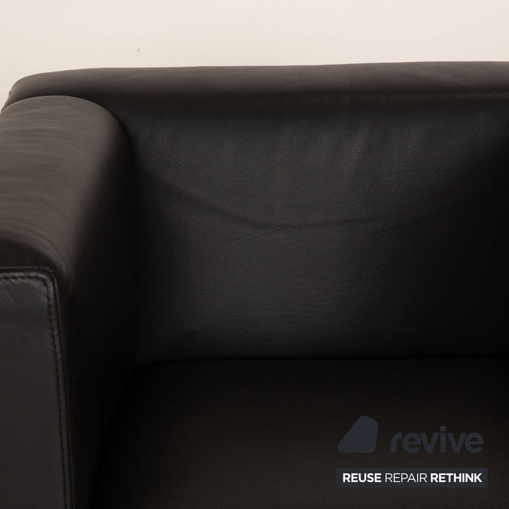 Brühl Visavis Leather Armchair Black