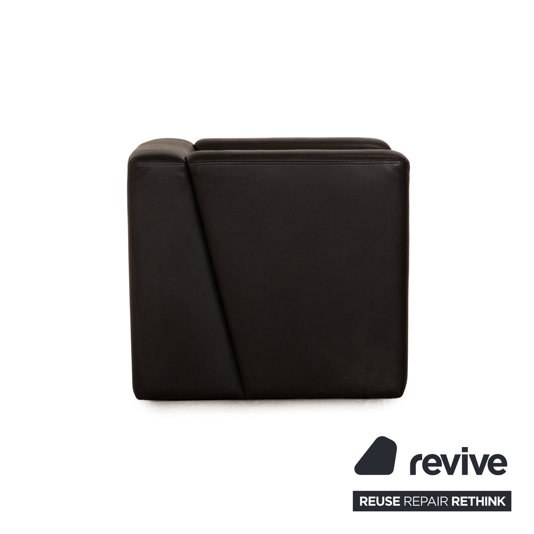 Brühl Visavis Leather Armchair Black