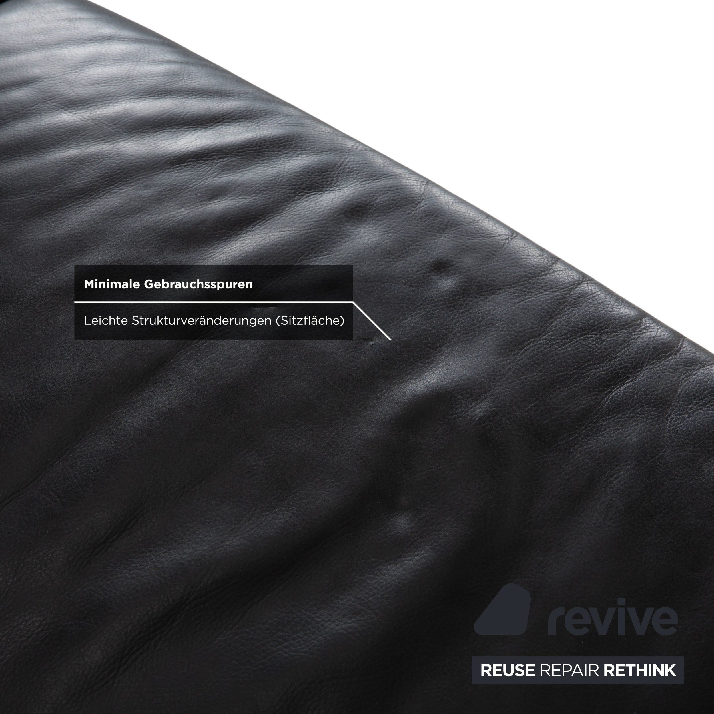 Brühl Visavis Leder Zweisitzer Schwarz Sofa Couch