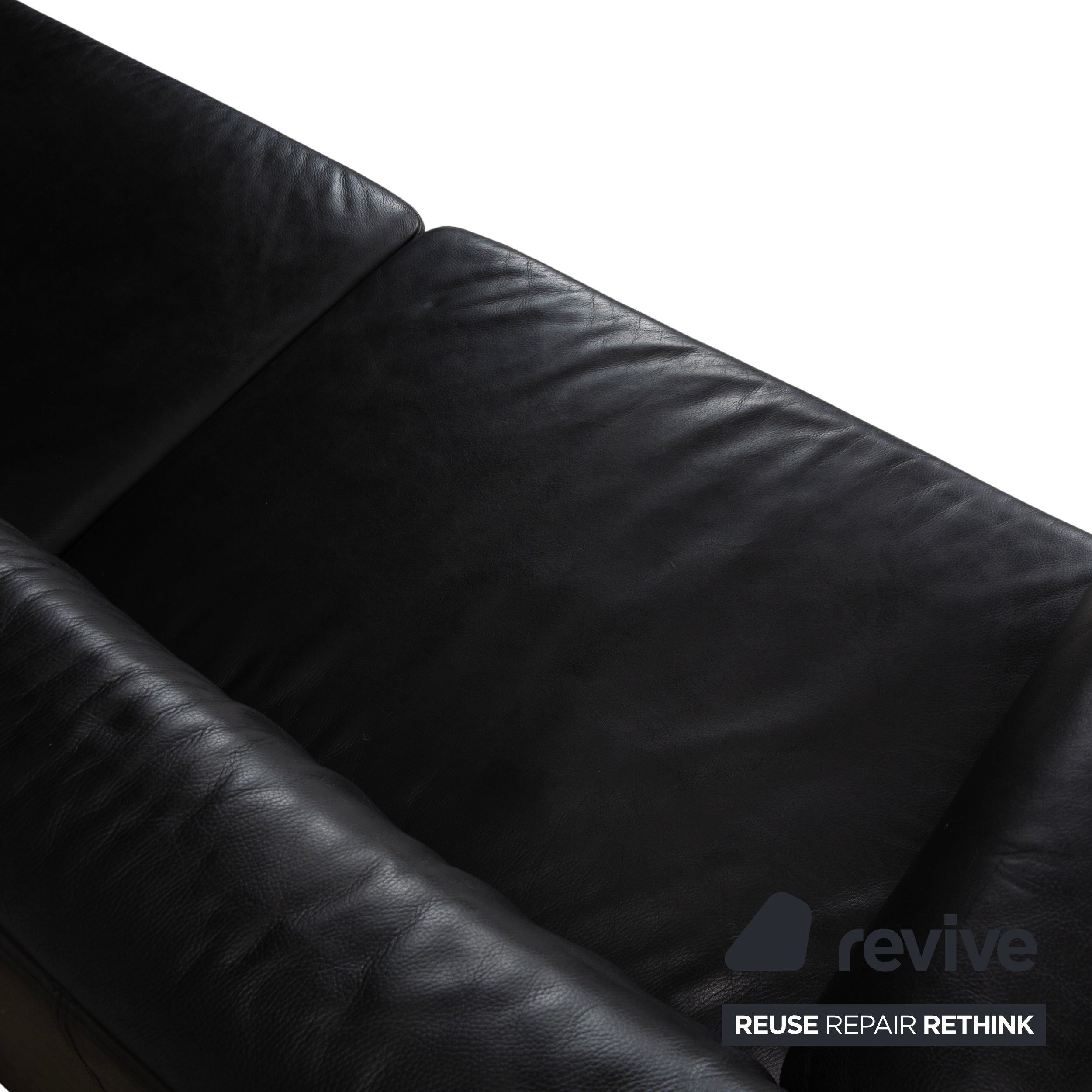 Brühl Visavis Leder Zweisitzer Schwarz Sofa Couch