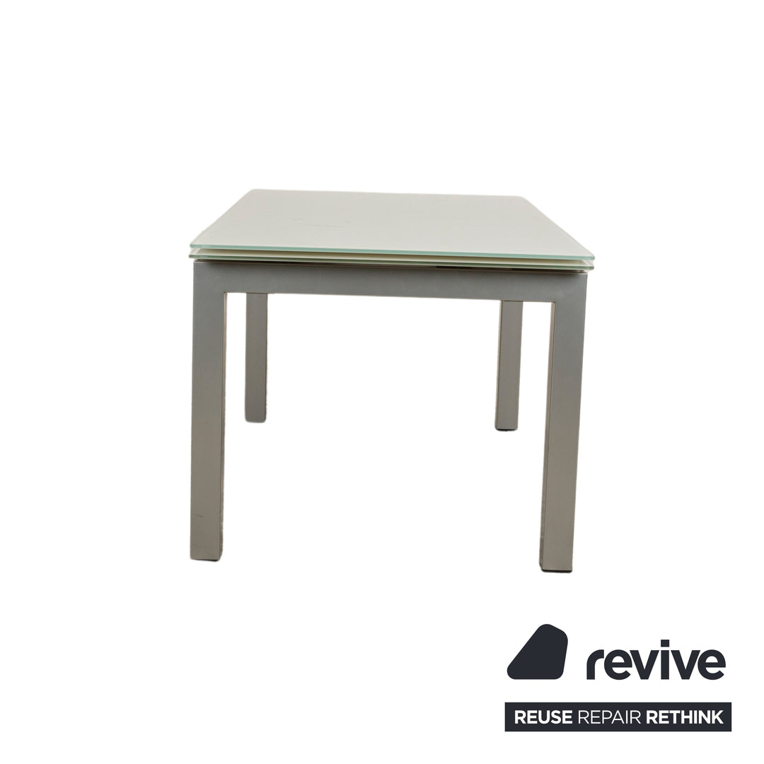 Calligaris Glas Esstisch Grau Hellgrau Ausziehfunktion 130-260 x  77 x 90cm