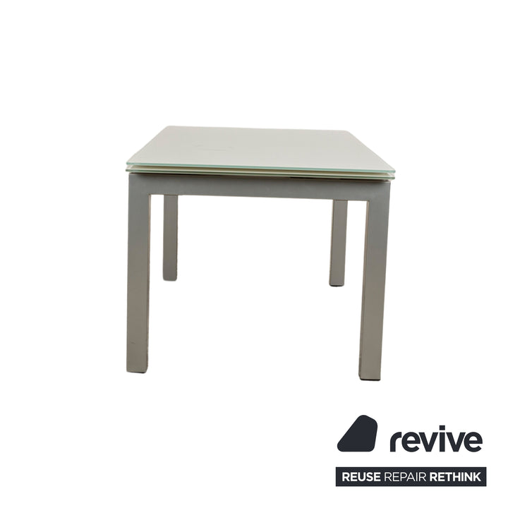 Calligaris Glas Esstisch Grau Hellgrau Ausziehfunktion 130-260 x  77 x 90cm