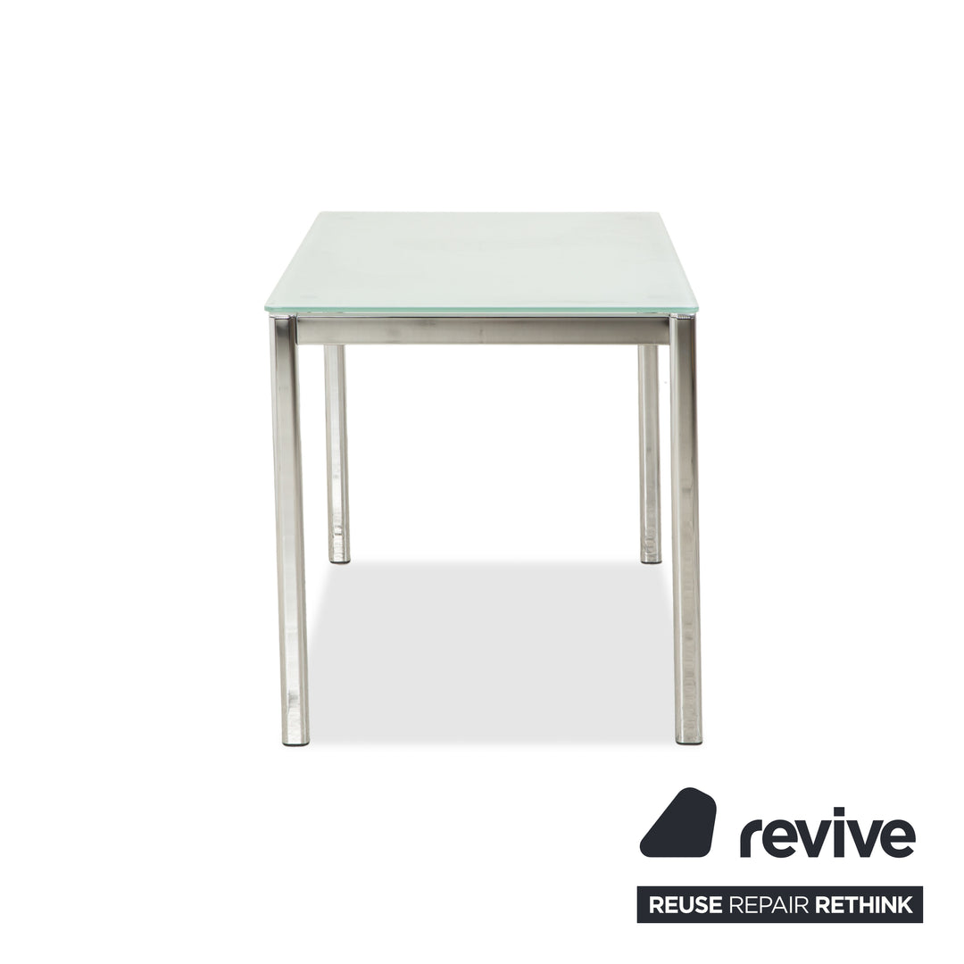 Calligaris Glas Esstisch Silber Esszimmer 110 x 70 x 76 cm