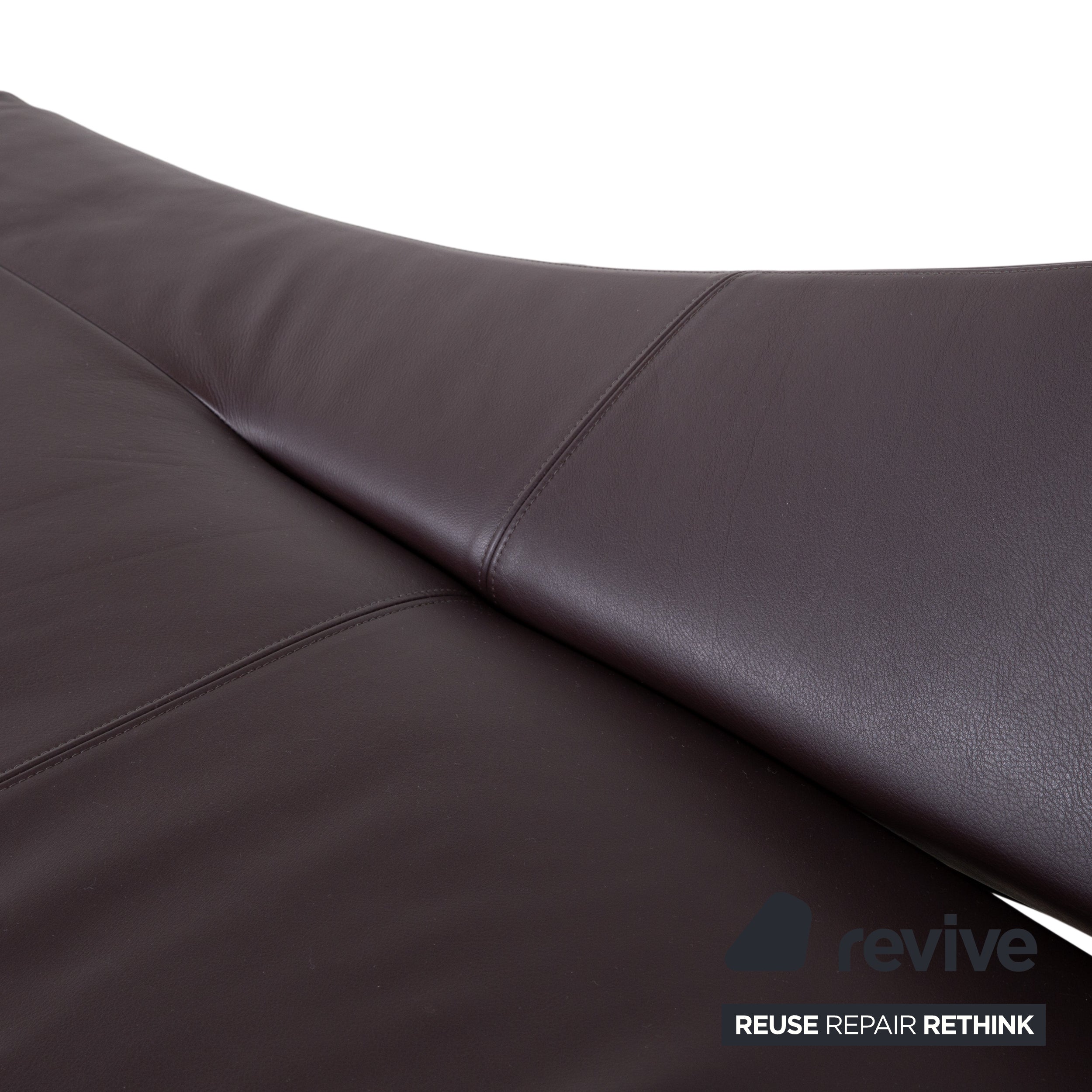 Cassina 276 Aspen Dreisitzer Leder Sofa Braun Couch by Jean Marie Massaud Rückenlehne Links