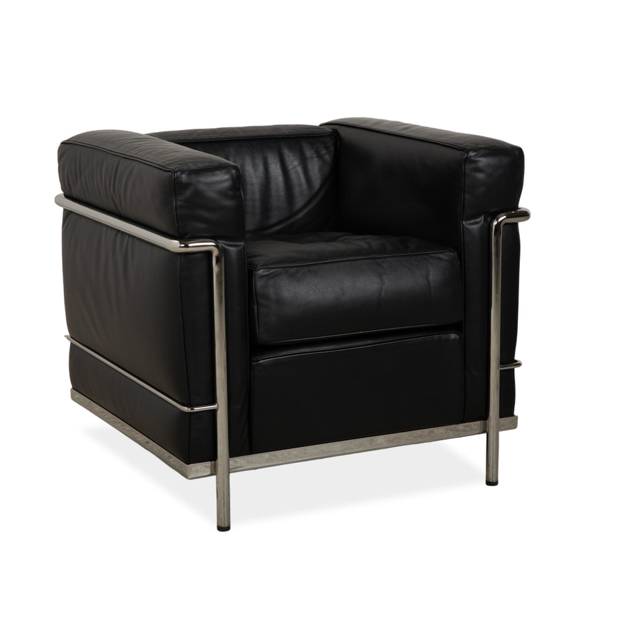 Cassina LC 2 Leder Sessel Schwarz