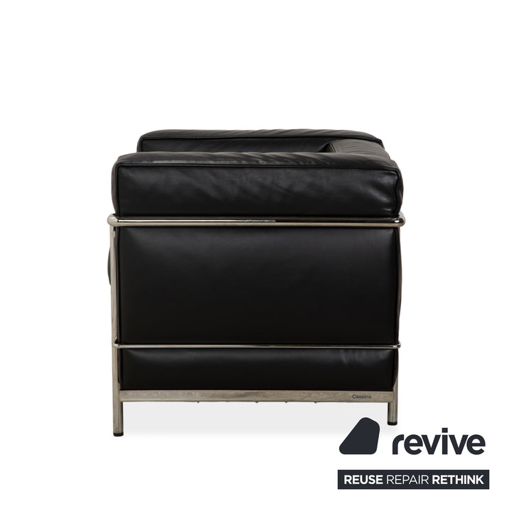 Cassina LC 2 Leder Sessel Schwarz