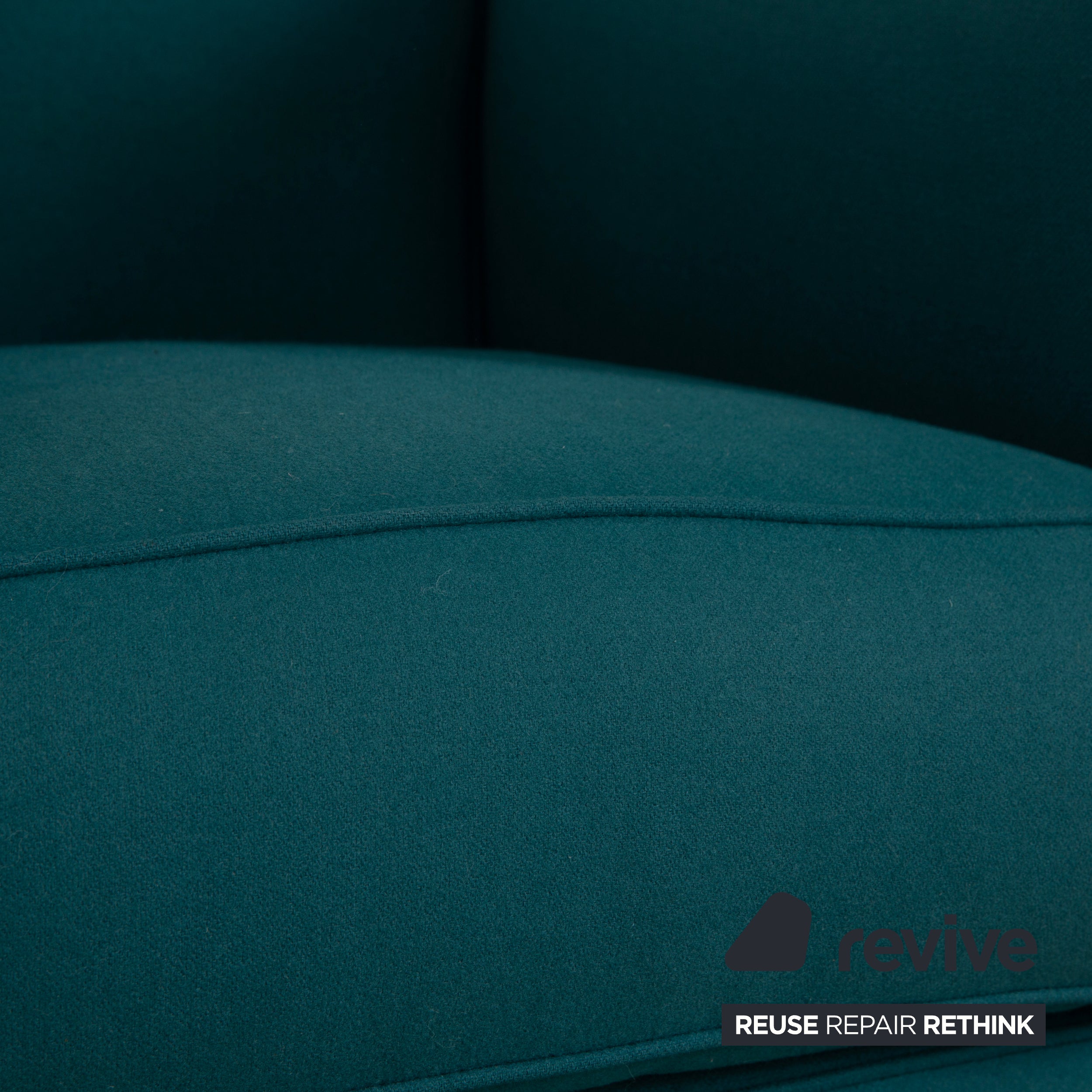Cassina Le Corbusier LC 2 Stoff Sessel Blau Petrol Bauhaus