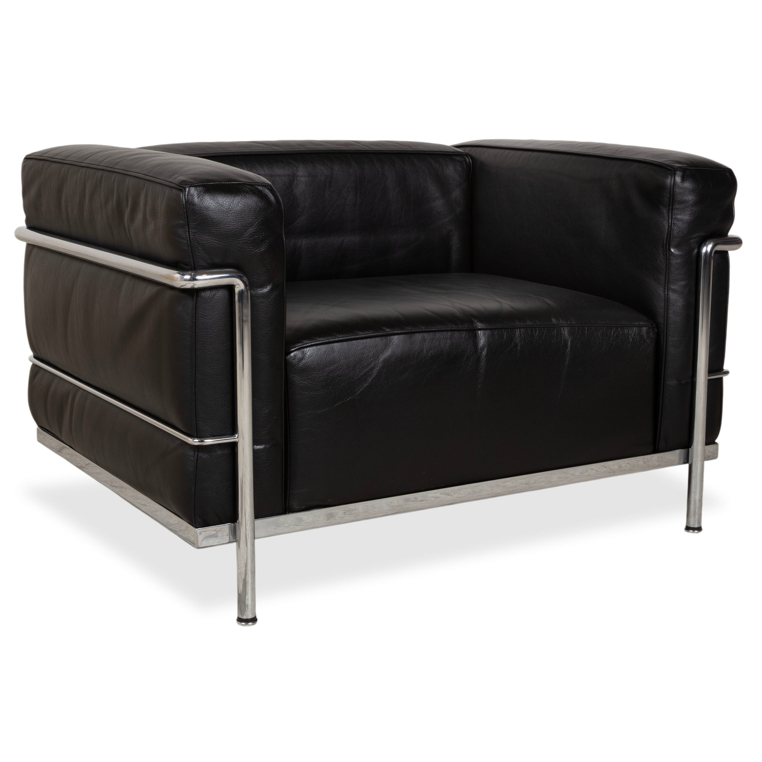Cassina Le Corbusier LC 3 Leder Sessel Schwarz