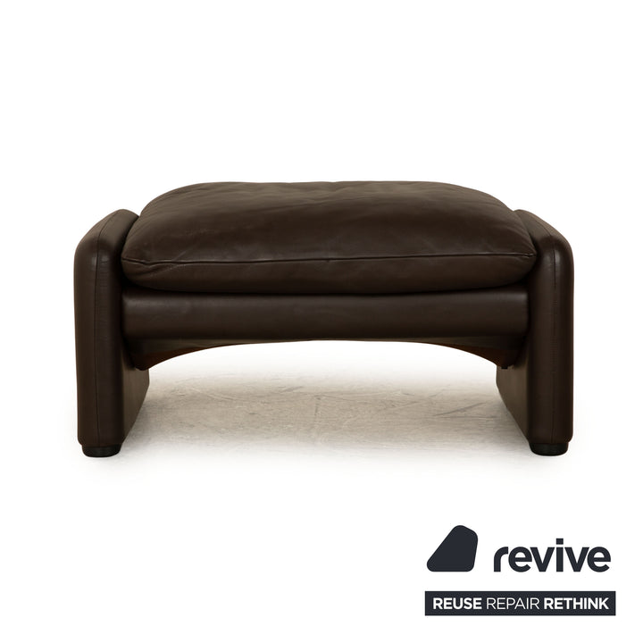 Tabouret en cuir Cassina Maralunge marron