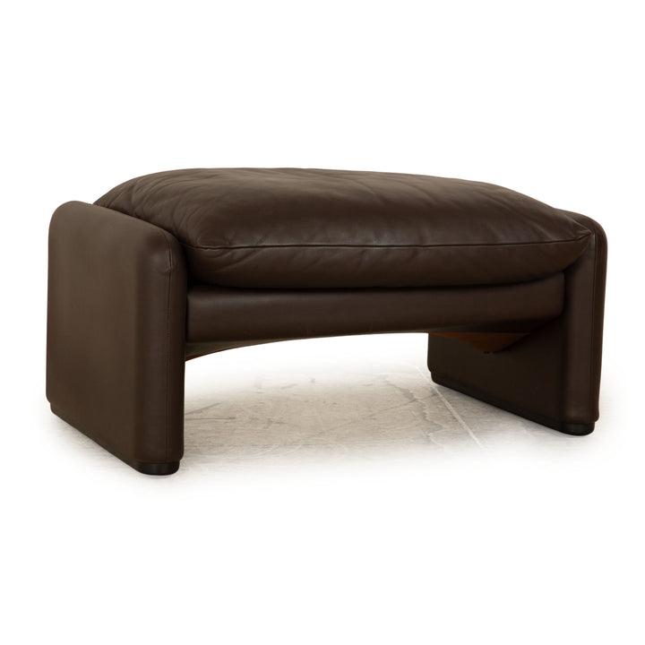 Tabouret en cuir Cassina Maralunge marron