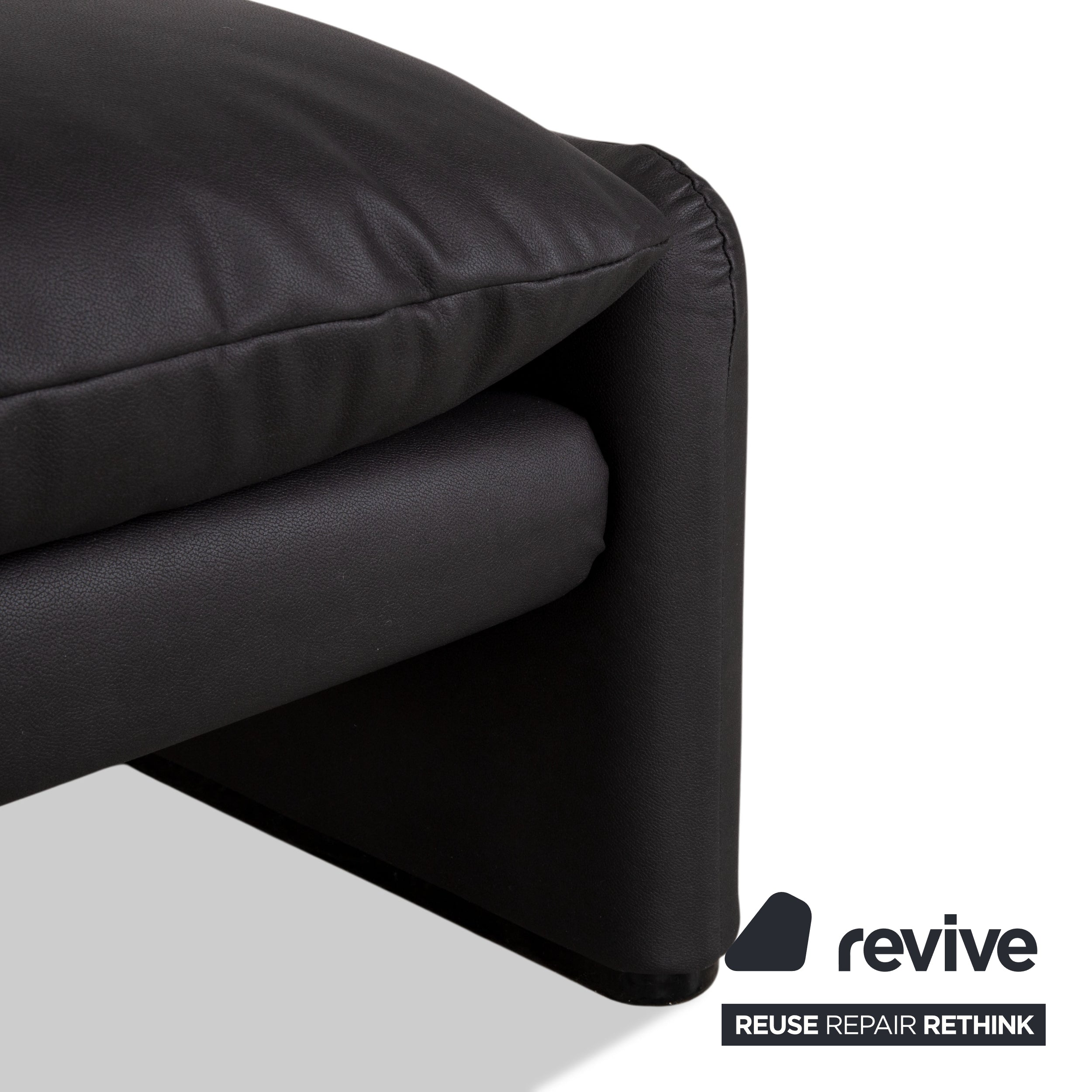 Cassina Maralunge veganes Leder GAVIN 117 Hocker Anthrazit