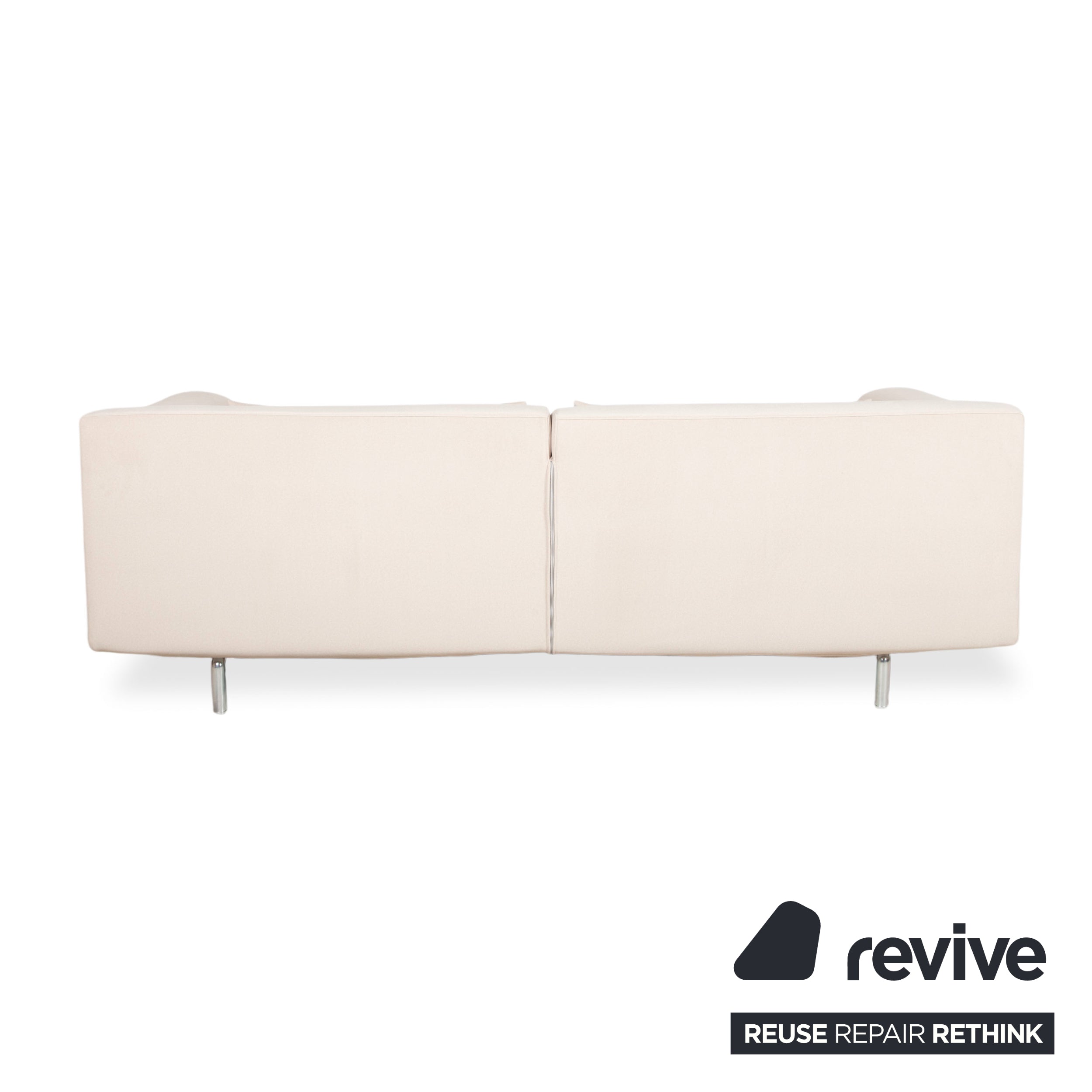 Cassina Met 250 Garnitur Stoff Beige Creme 2x Dreisitzer Sofa Couch Neubezug WOOLLY 506