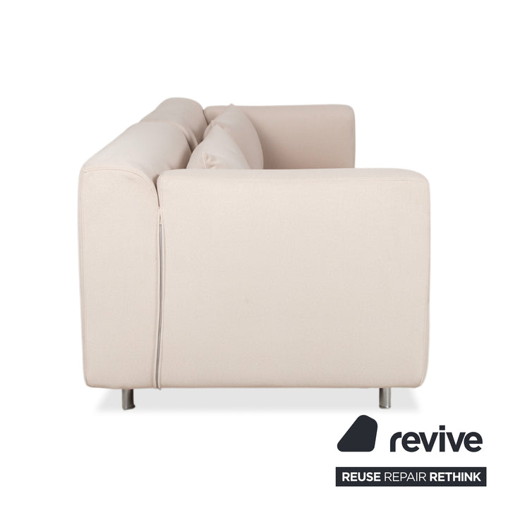 Cassina Met 250 Stoff Beige Creme Dreisitzer Sofa Couch Neubezug WOOLLY 506