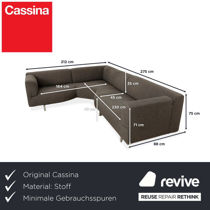 Cassina Met 250 Stoff Ecksofa Grau Sofa Couch