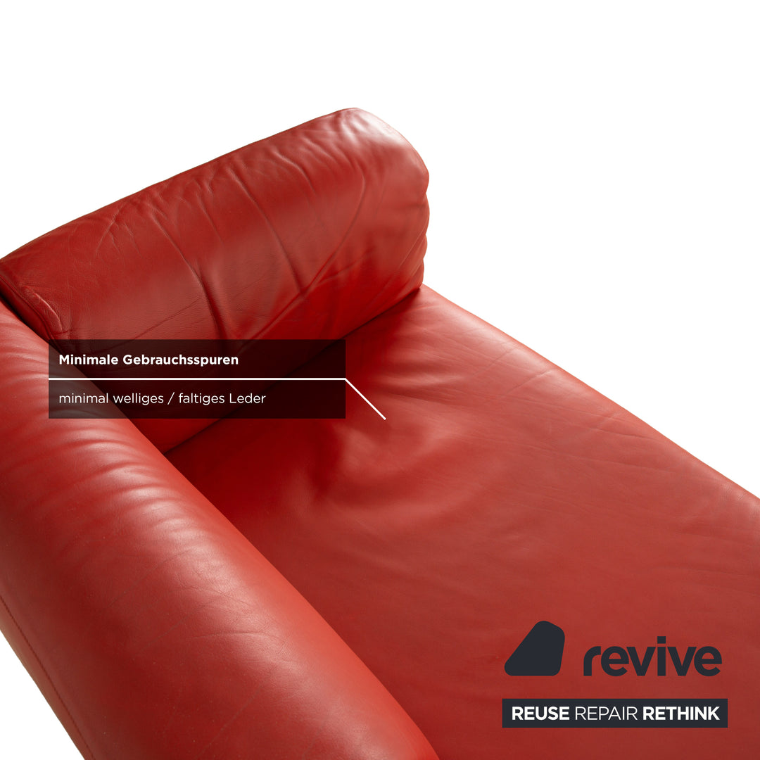 Cassina Met Leder Chaiselounge Liege Sessel Rot