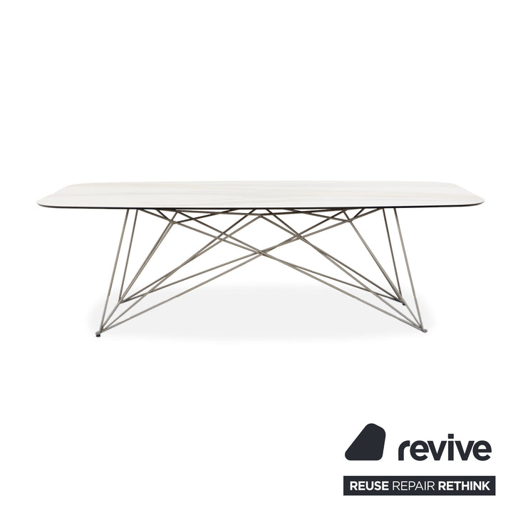 Cattelan Italia Gordon Naturstein Esstisch Creme Esszimmer Metall