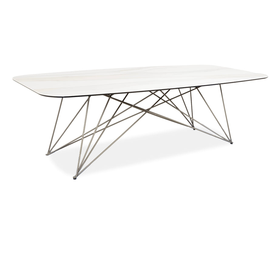 Cattelan Italia Gordon Naturstein Esstisch Creme Esszimmer Metall