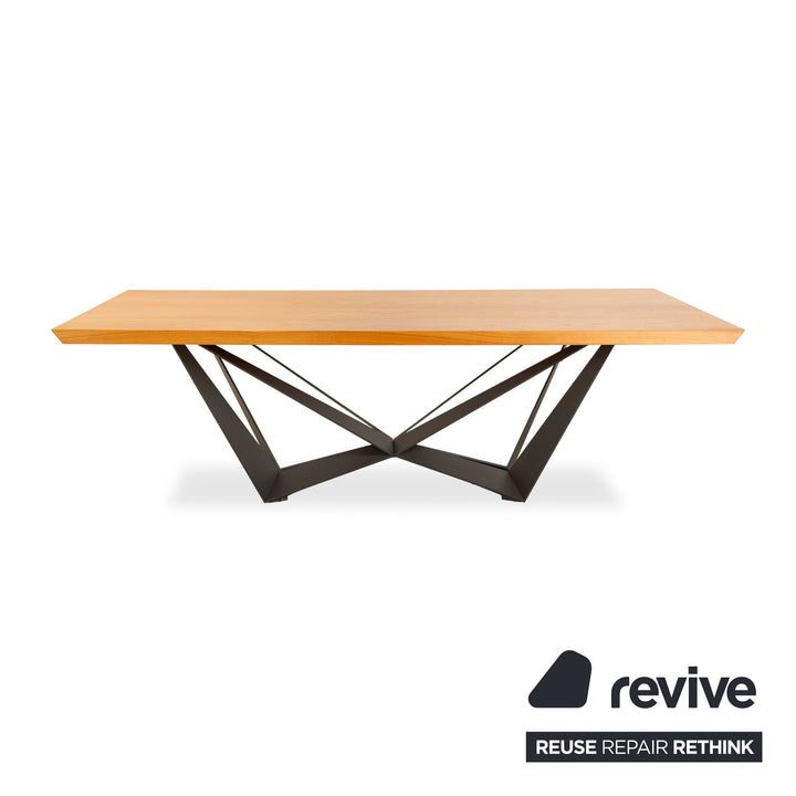 Cattelan Italia Spyder Holz Esstisch Braun Schwarz 240 x 120 x 76 cm