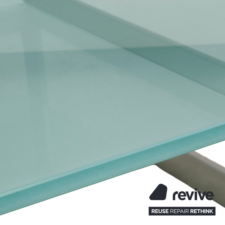 Christine Kröncke Carax Couchtisch Glas Silber Grau Blau