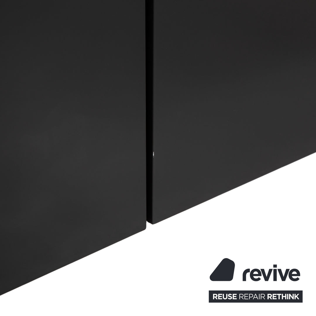 Contur 3900 buffet en bois noir anthracite verre