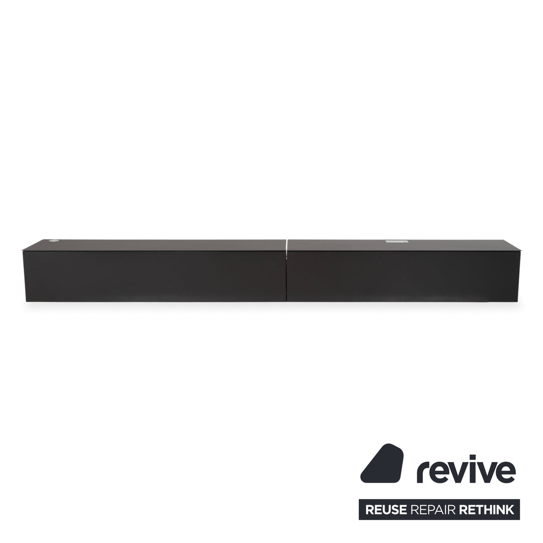 Contur 3900 buffet en bois noir anthracite verre