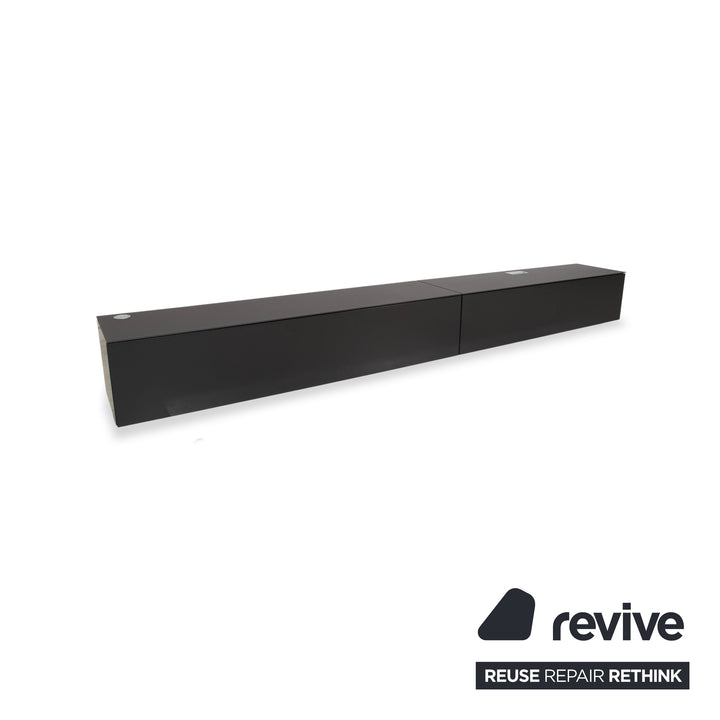 Contur 3900 buffet en bois noir anthracite verre