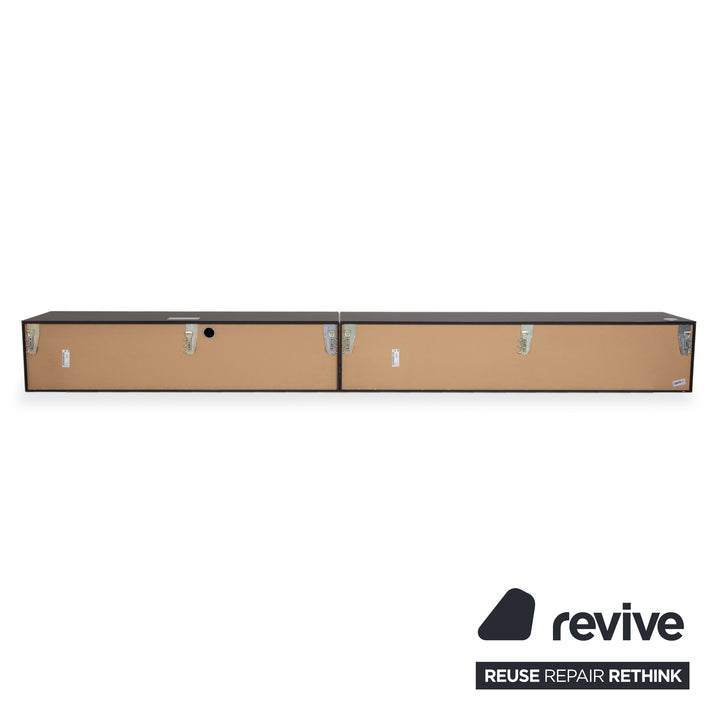 Contur 3900 buffet en bois noir anthracite verre