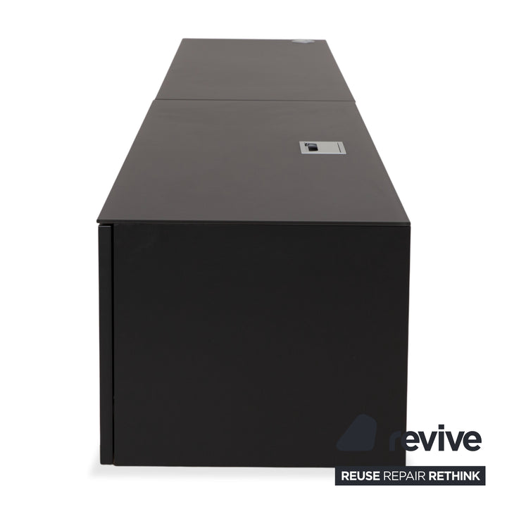 Contur 3900 buffet en bois noir anthracite verre