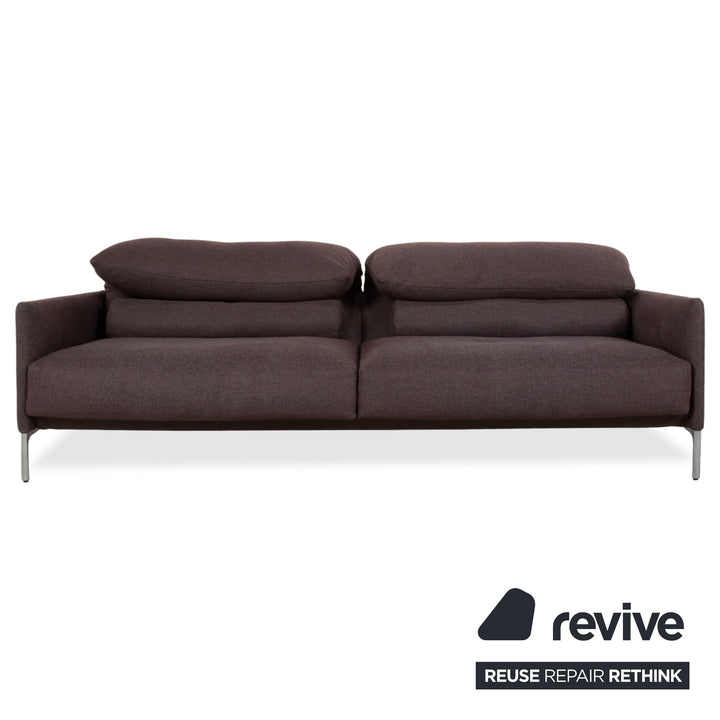 Corduroy Avalanche Fabric Suite Three-seater Two-seater Brown Bronze Red Manual Recliner Sofa Couch