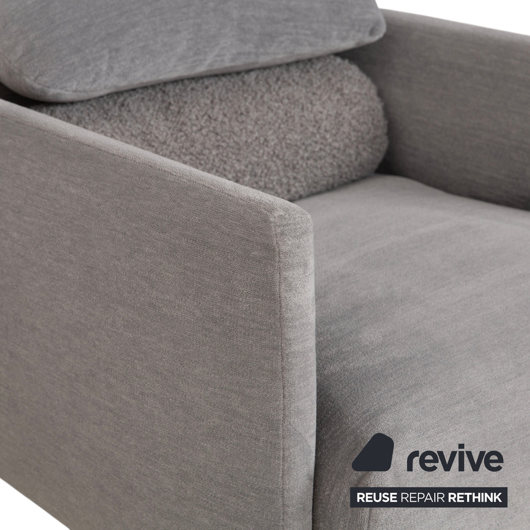 Fauteuil en tissu Cor Avalanche gris à commande manuelle