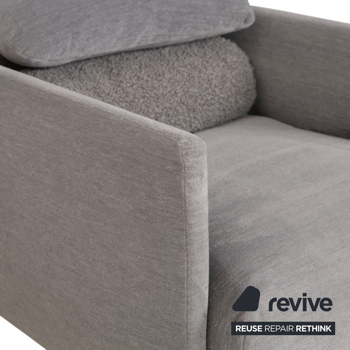 Fauteuil en tissu Cor Avalanche gris à commande manuelle