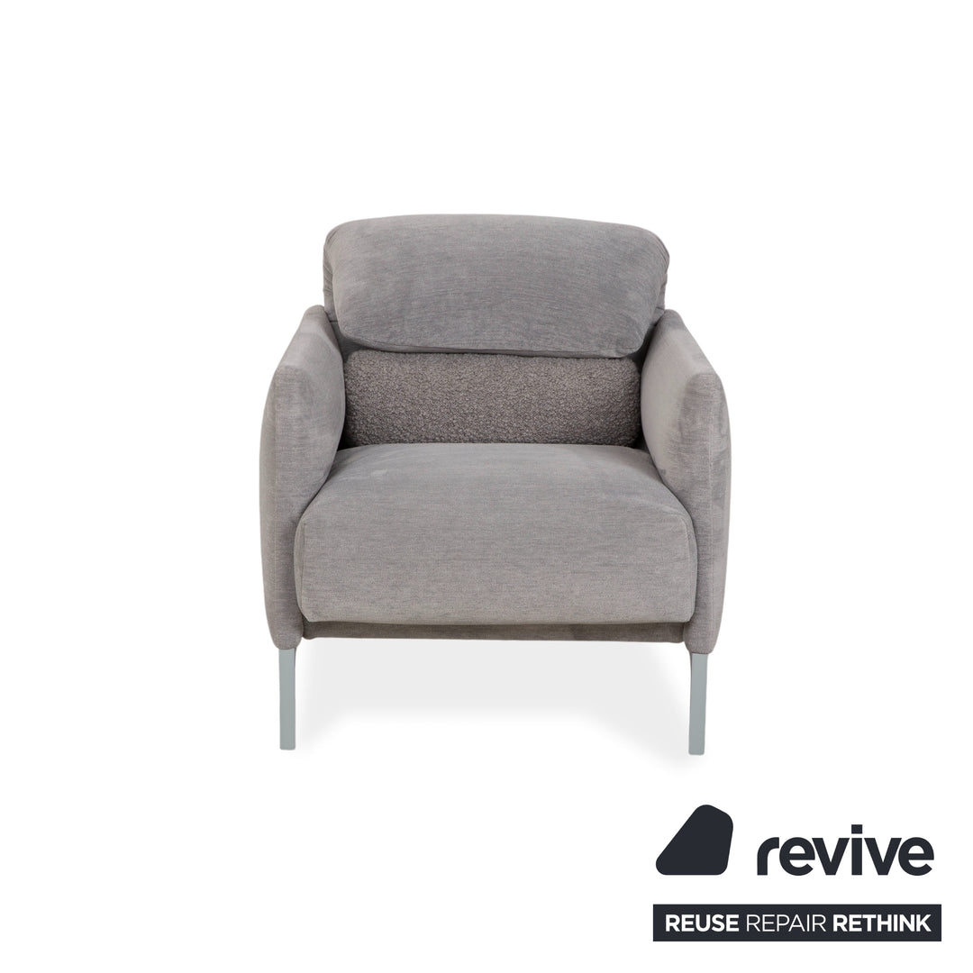 Fauteuil en tissu Cor Avalanche gris à commande manuelle