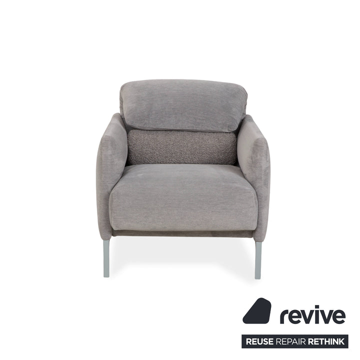 Fauteuil en tissu Cor Avalanche gris à commande manuelle