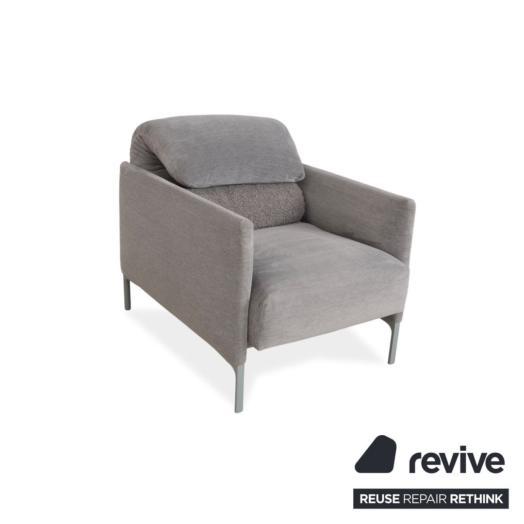 Fauteuil en tissu Cor Avalanche gris à commande manuelle